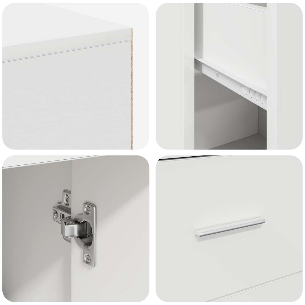 3337273 9 Birou de colț cu sertar Alb 102 x 50 x 75 cm Lemn compozit Birou de colț cu sertar Alb 102 x 50 x 75 cm Lemn compozit - imagine 9