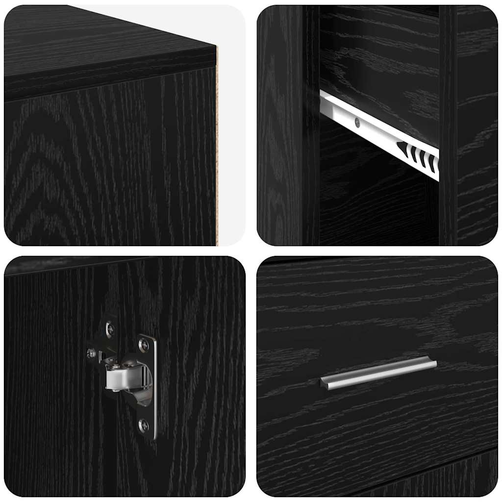 3337274 9 Birou de colț Stejar negru 102 x 50 x 75 cm Lemn compozit Birou de colț Stejar negru 102 x 50 x 75 cm Lemn compozit - imagine 9