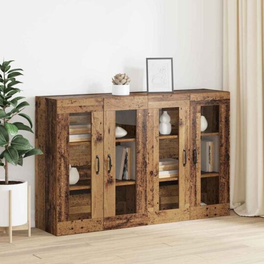 3394536 4 Mobilier cu Montaj pe Perete 2 pcs Lemn vechi 69.5 x 34 x 90 cm 3394536 4