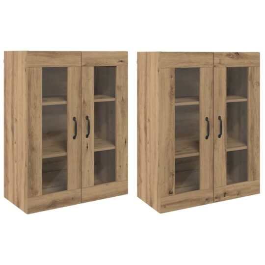 Alternative view of Mobilier cu Montaj pe Perete 2 pcs stejar artizanal