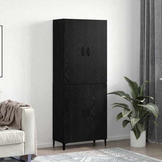 Bufet Stejar negru 69.5 x 34 x 180 cm Lemn compozit