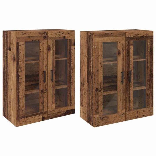 Alternative view of Mobilier cu Montaj pe Perete 2 pcs Lemn vechi 69.5 x 34 x 90 cm