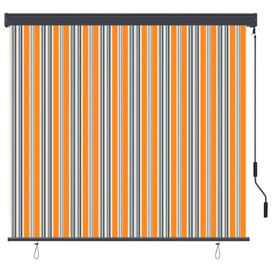Alternative view of Jaluzea Rulou de Exterior Dungi Galben și albastru 180 x 250 cm