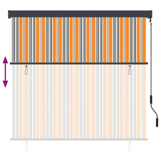 362082 7 Jaluzea Rulou de Exterior Dungi Galben și albastru 180 x 250 cm 362082 7