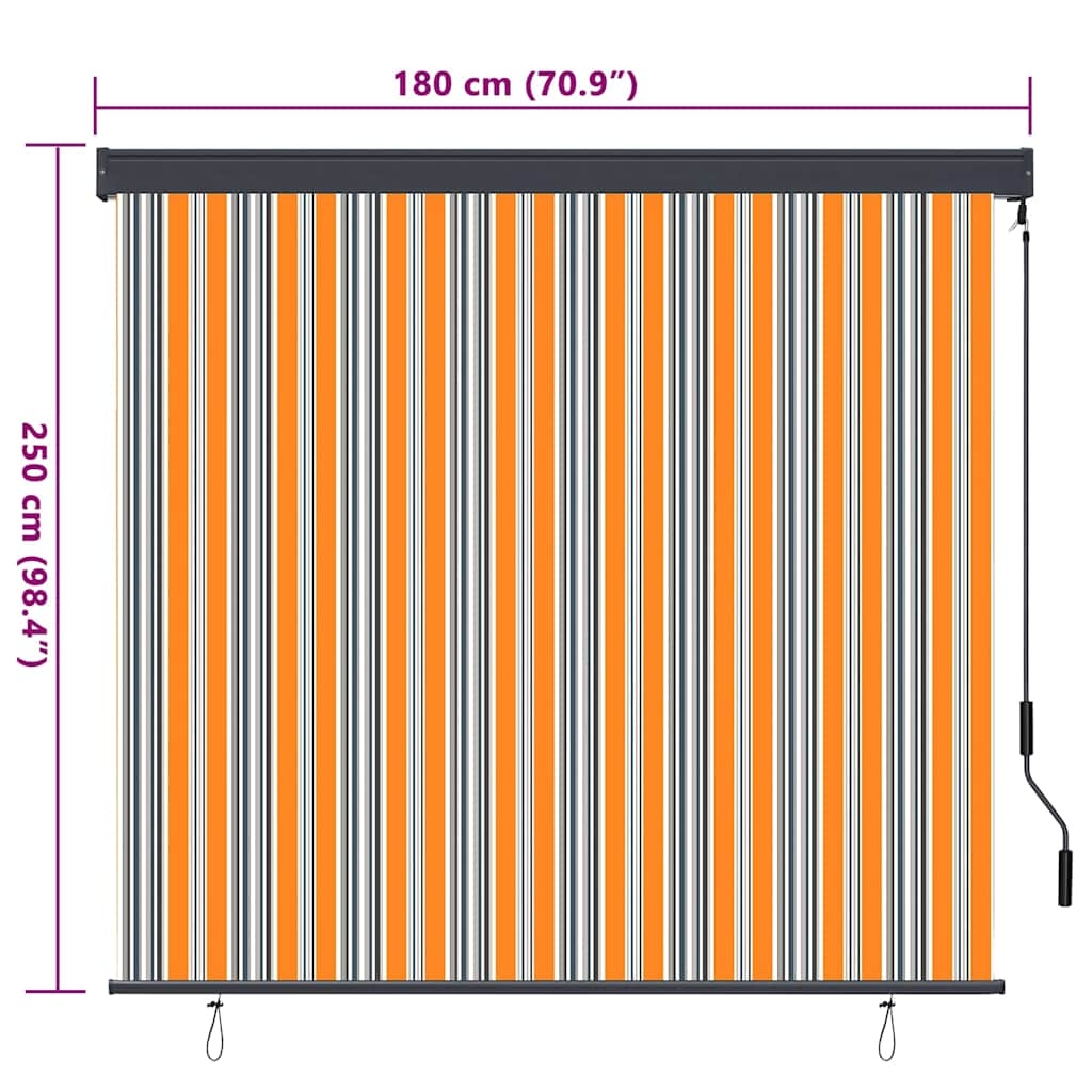 362082 8 Jaluzea Rulou de Exterior Dungi Galben și albastru 180 x 250 cm Jaluzea Rulou de Exterior Dungi Galben și albastru 180 x 250 cm - imagine 8