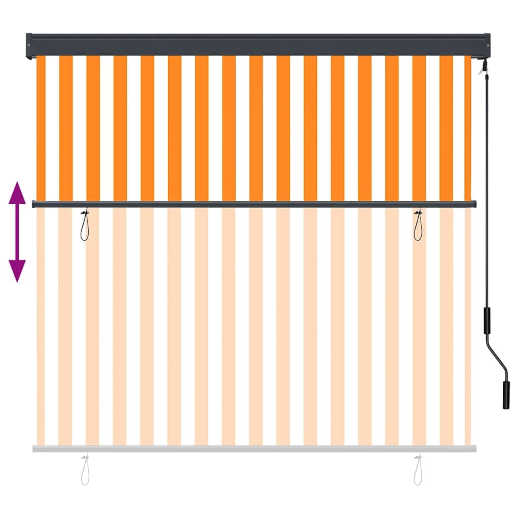 362083 7 Jaluzea Rulou de Exterior Dungi portocaliu și alb 180 x 250 cm Jaluzea Rulou de Exterior Dungi portocaliu și alb 180 x 250 cm - imagine 7
