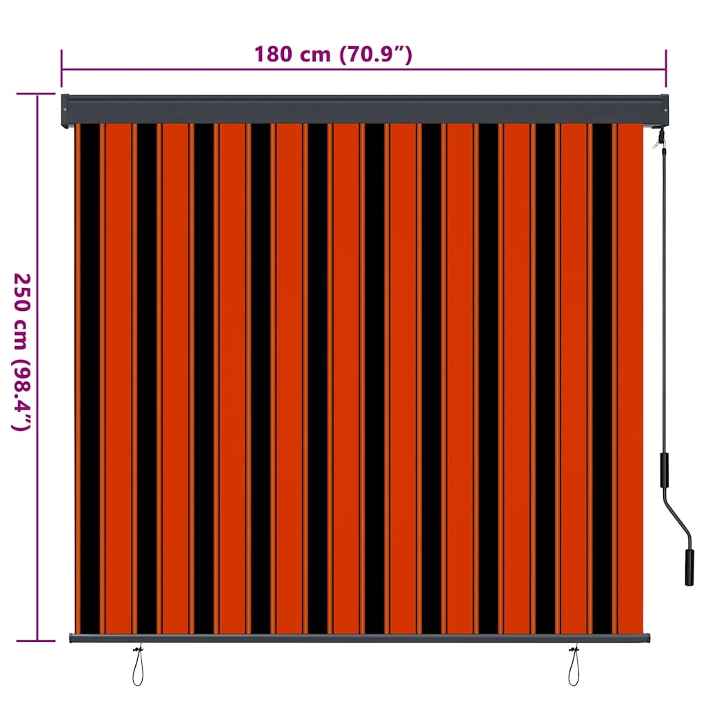 362086 8 Jaluzea Rulou de Exterior Dungi portocaliu și alb 180 x 250 cm Jaluzea Rulou de Exterior Dungi portocaliu și alb 180 x 250 cm - imagine 8