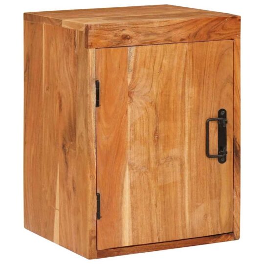 Alternative view of Noptieră 2 pcs Maro 35 x 33 x 48 cm Lemn Solid de Acacia