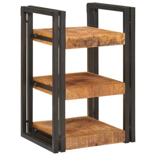 4016730 2 Noptieră Maro și negru 38 x 33 x 58 cm Lemn de mango solid 4016730 2