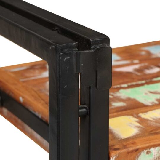 4016732 10 Noptieră Maro și negru 38 x 33 x 58 cm Lemn Solid Recuperat 4016732 10