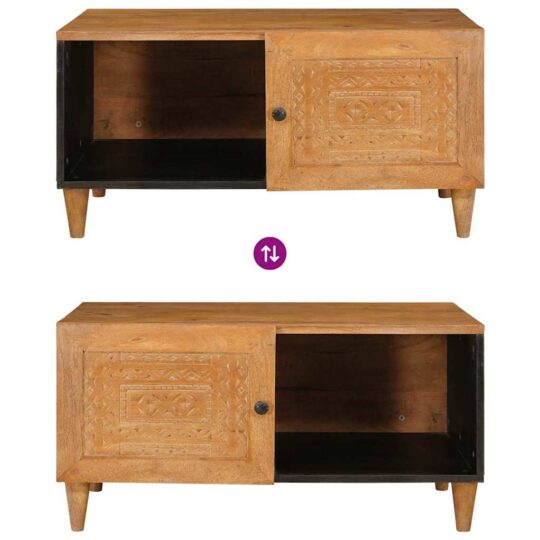 4018084 10 Masă de cafea Maro deschis 80 x 50 x 40 cm Lemn masiv de mango 4018084 10