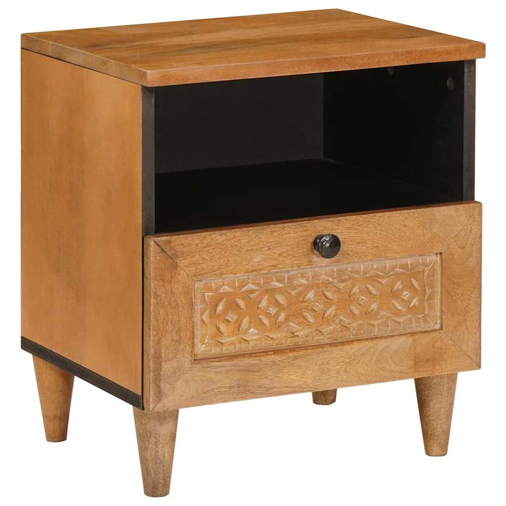 4018086 2 Noptieră Maro deschis 40 x 33 x 46 cm Lemn masiv de mango Noptieră Maro deschis 40 x 33 x 46 cm Lemn masiv de mango - imagine 2