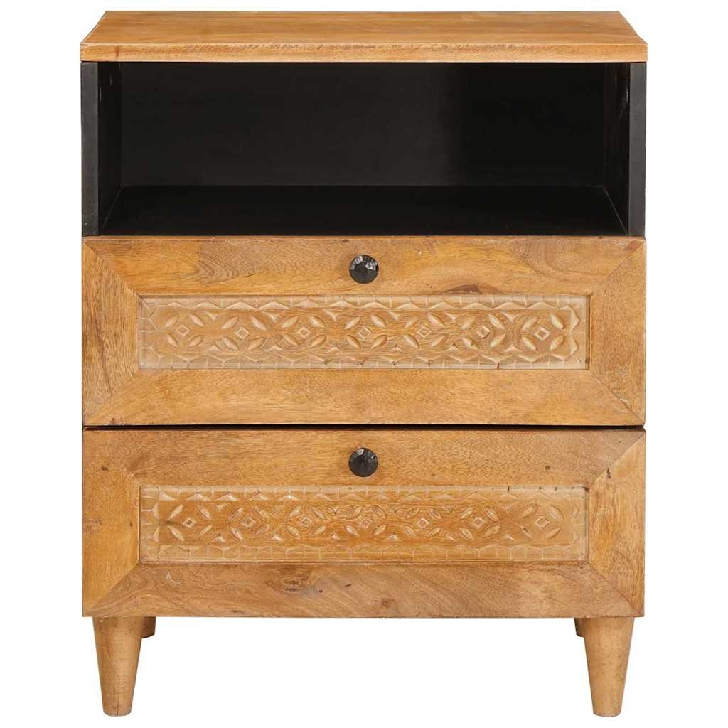 4018090 3 Noptieră Maro deschis 50 x 33 x 60 cm Lemn masiv de mango Noptieră Maro deschis 50 x 33 x 60 cm Lemn masiv de mango - imagine 3