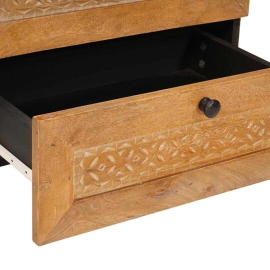 4018090 7 Noptieră Maro deschis 50 x 33 x 60 cm Lemn masiv de mango 4018090 7