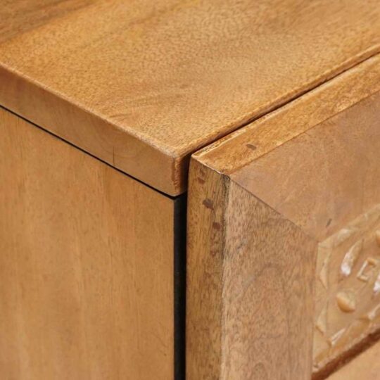 4018091 6 Noptieră Maro deschis 50 x 33 x 60 cm Lemn masiv de mango 4018091 6