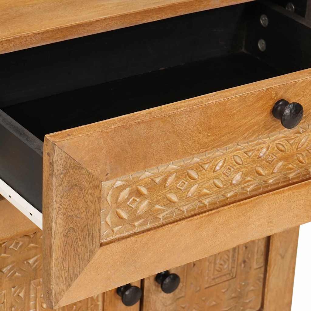 4018091 8 Noptieră Maro deschis 50 x 33 x 60 cm Lemn masiv de mango Noptieră Maro deschis 50 x 33 x 60 cm Lemn masiv de mango - imagine 8