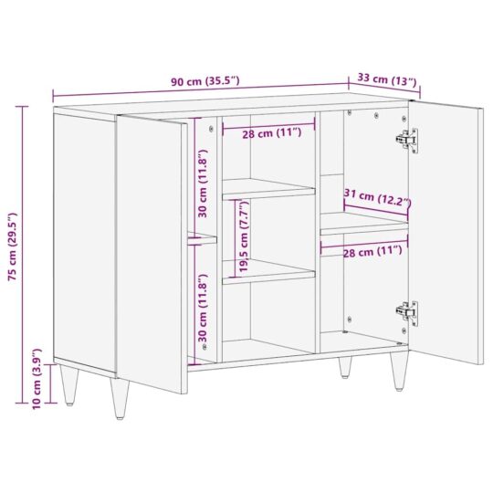 4018108 10 Bufet Maro deschis 33.5 x 90 x 75 cm 4018108 10