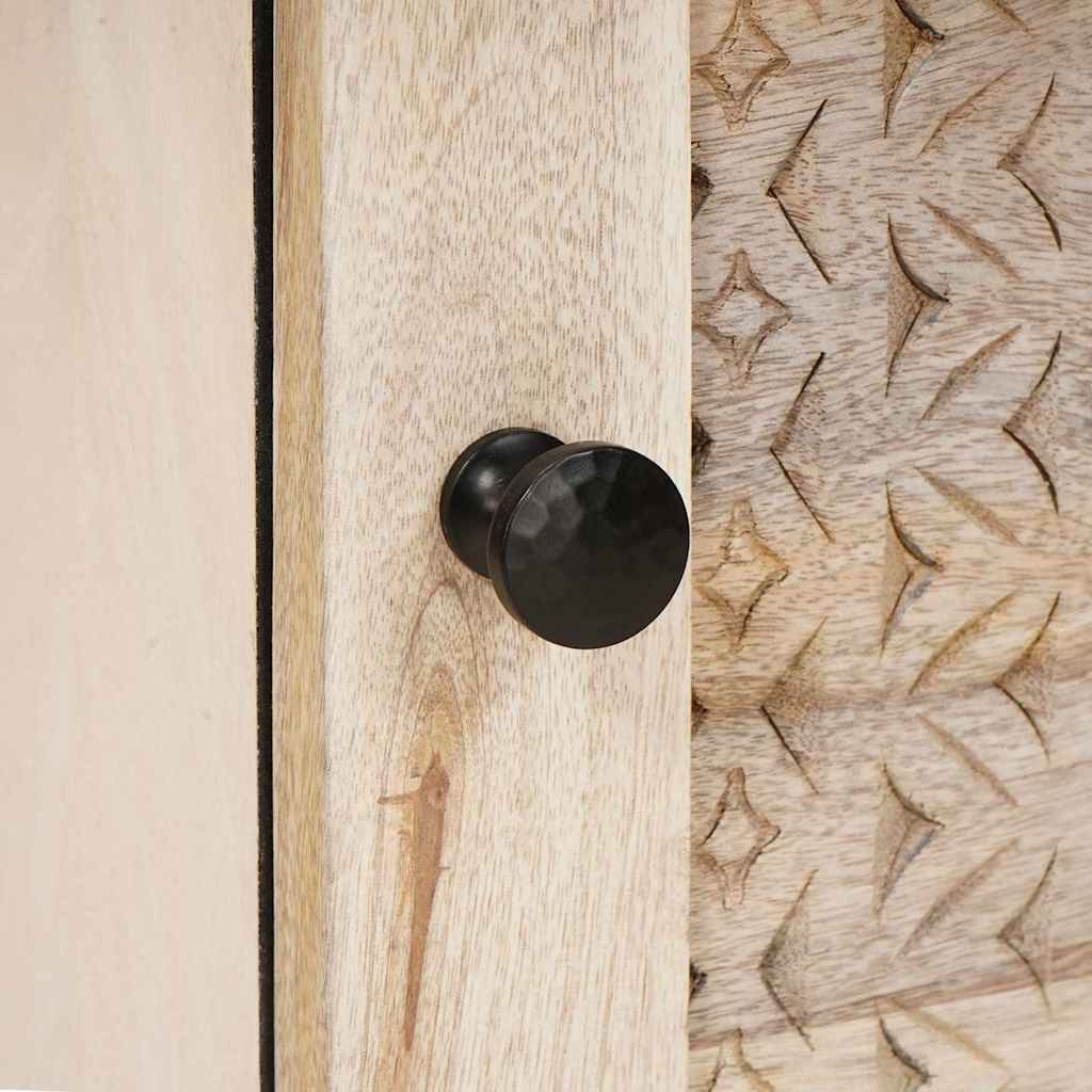 4018113 8 Noptieră 2 pcs Bej 40 x 33 x 46 cm Lemn masiv de mango Noptieră 2 pcs Bej 40 x 33 x 46 cm Lemn masiv de mango - imagine 8