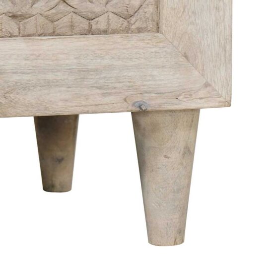 4018119 7 Bufet cu sertar Alb 60 x 33 x 75 cm Lemn masiv de mango 4018119 7