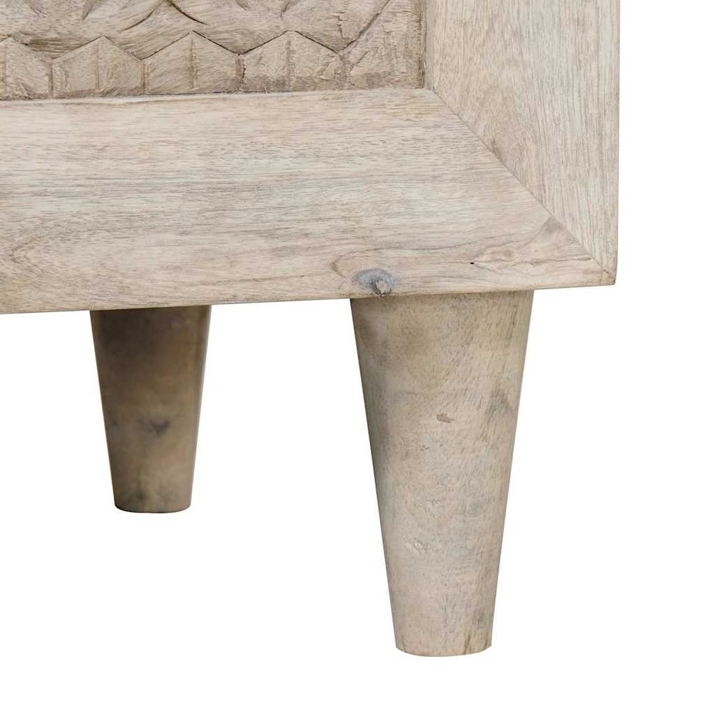 4018119 7 Bufet cu sertar Alb 60 x 33 x 75 cm Lemn masiv de mango Bufet cu sertar Alb 60 x 33 x 75 cm Lemn masiv de mango - imagine 7