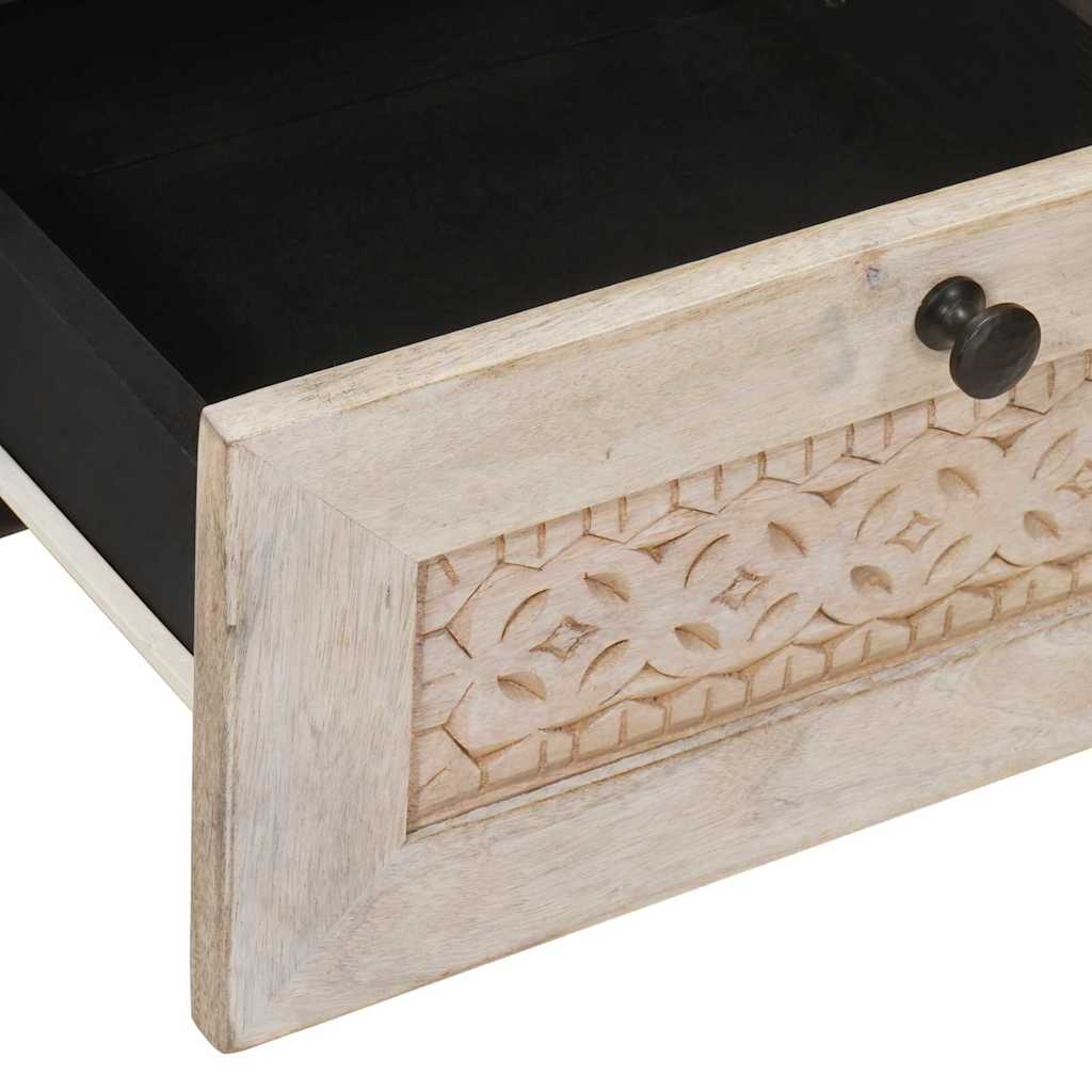 4018122 7 Noptieră cu sertar Bej 40 x 33 x 46 cm Lemn masiv de mango Noptieră cu sertar Bej 40 x 33 x 46 cm Lemn masiv de mango - imagine 7