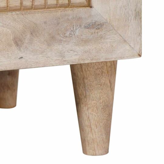 4018122 8 Noptieră cu sertar Bej 40 x 33 x 46 cm Lemn masiv de mango 4018122 8