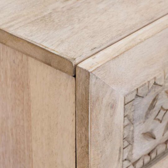 4018125 6 Noptieră cu sertar Bej 50 x 33 x 60 cm Lemn masiv de mango 4018125 6