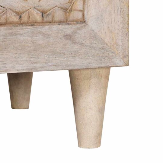 4018125 8 Noptieră cu sertar Bej 50 x 33 x 60 cm Lemn masiv de mango 4018125 8