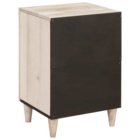 4018137 4 Dulap de Baie cu ușă Alb 38 x 33.5 x 160 cm Lemn solid de mango 4018137 4