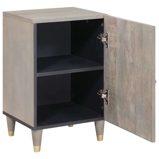 Alternative view of Dulap de Baie cu ușă Gri 38 x 33 x 58 cm Lemn masiv de mango