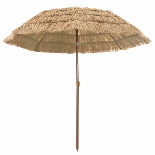 Parasol de Plajă Maro Ø 265 x 267 cm Oțel