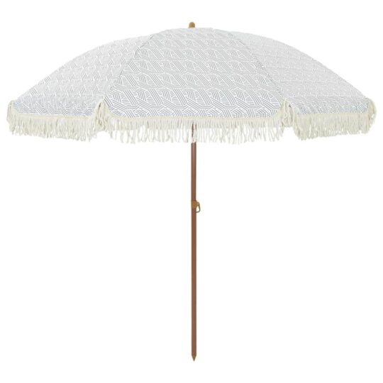 Alternative view of Umbrelă de soare Gri și alb Ø 205 x 209 cm Oțel