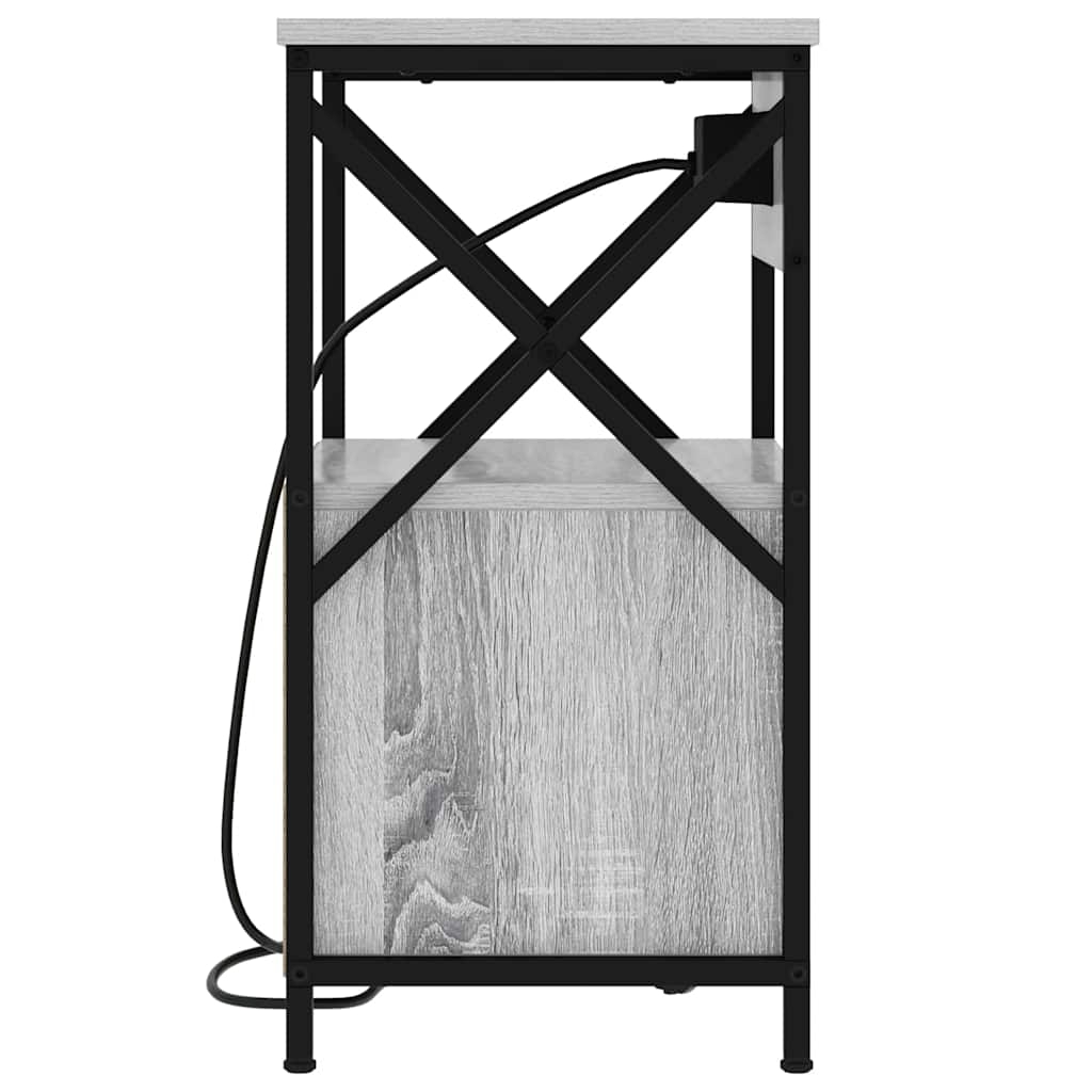 859466 7 Dulap de noapte sonoma gri 40 x 31 x 60 cm Lemn compozit Dulap de noapte sonoma gri 40 x 31 x 60 cm Lemn compozit - imagine 7