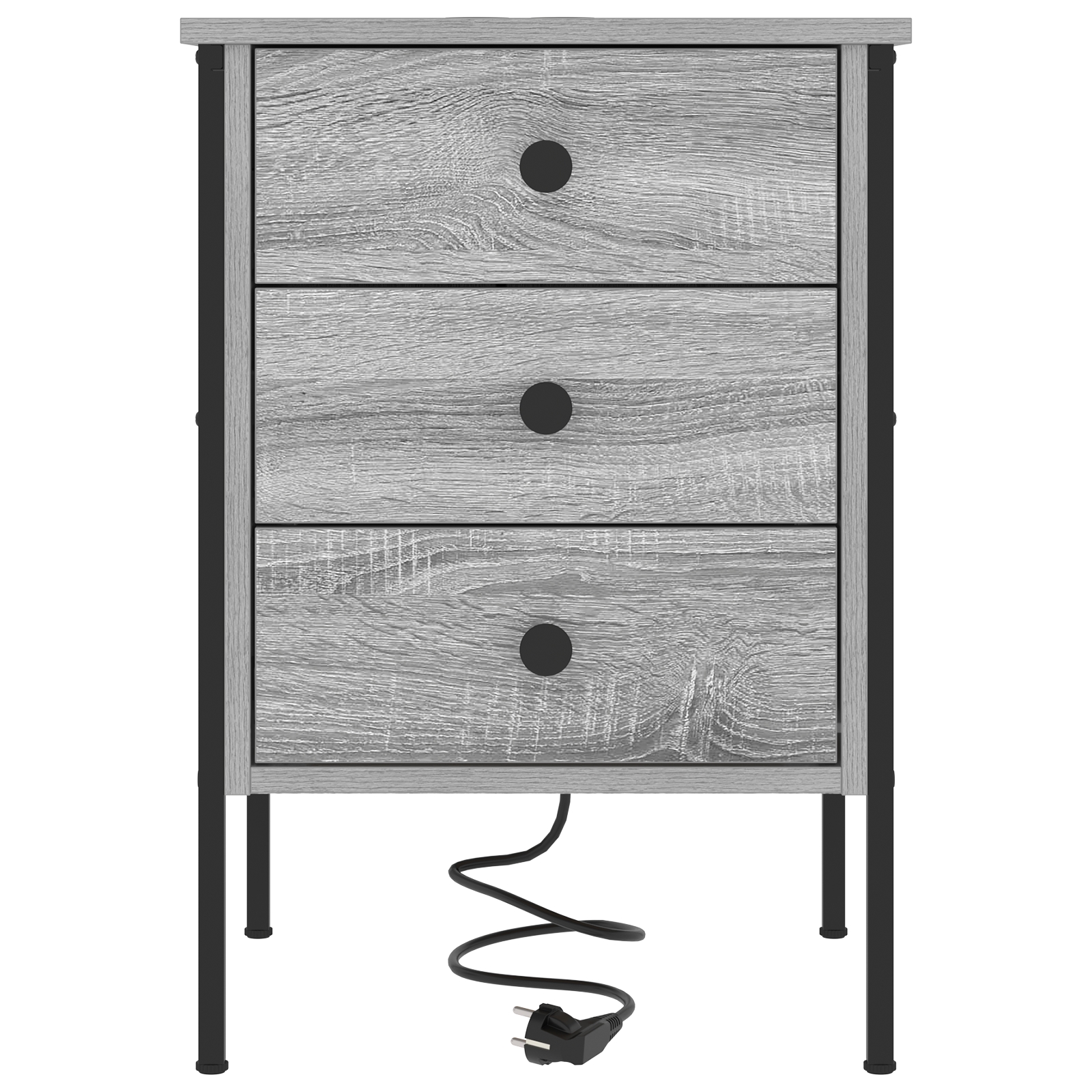 859486 6 Dulap de noapte sonoma gri 42 x 41 x 61 cm Lemn compozit Dulap de noapte sonoma gri 42 x 41 x 61 cm Lemn compozit - imagine 6