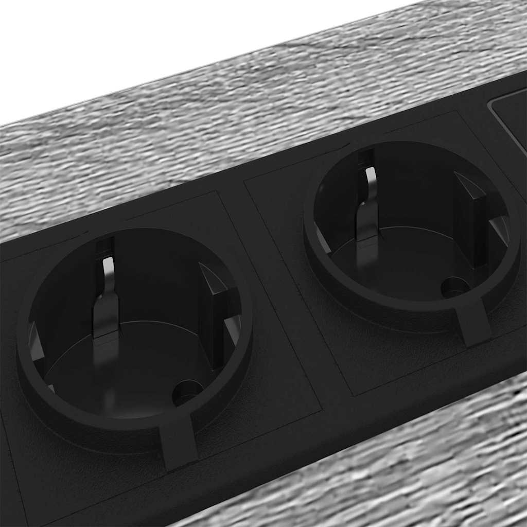 859567 9 Cabinet de noptiere cu stație de încărcare 2 pcs sonoma gri Cabinet de noptiere cu stație de încărcare 2 pcs sonoma gri - imagine 9