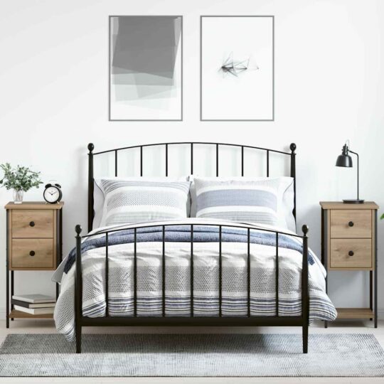 Dulap de noapte 2 pcs stejar artizanal 32 x 42 x 70 cm