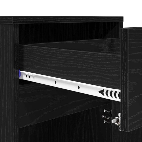 874148 11 Noptieră LED 2 pcs Stejar negru 38 x 34 x 61 cm Lemn compozit 874148 11