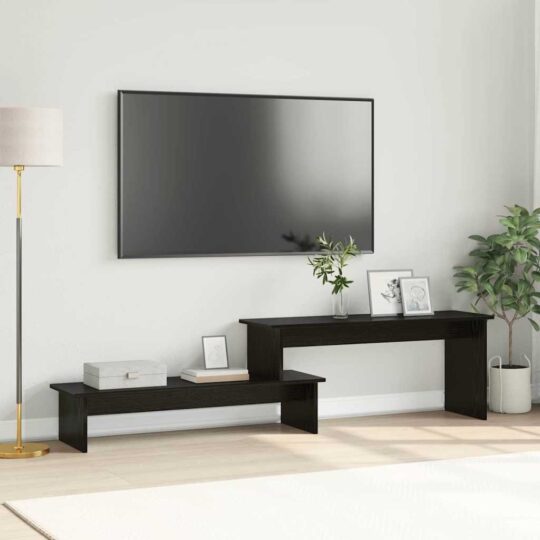 Cabinet TV Stejar negru 180 x 30 x 43 cm Lemn compozit