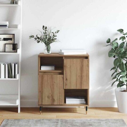 879487 4 Bufet stejar artizanal 60 x 35 x 70 cm Lemn compozit 879487 4