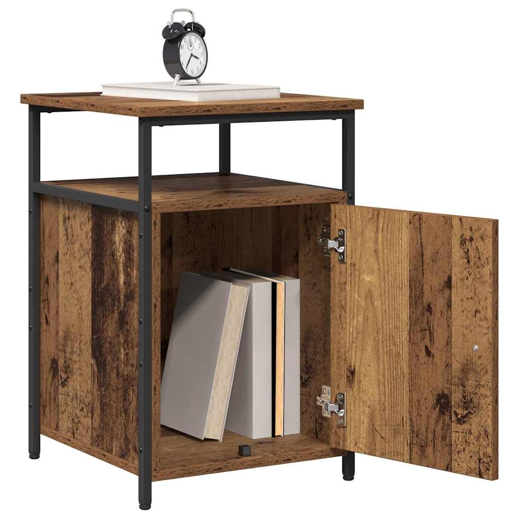 879502 3 Dulap de noapte 2 pcs Lemn vechi Lemn compozit Dulap de noapte 2 pcs Lemn vechi Lemn compozit - imagine 3