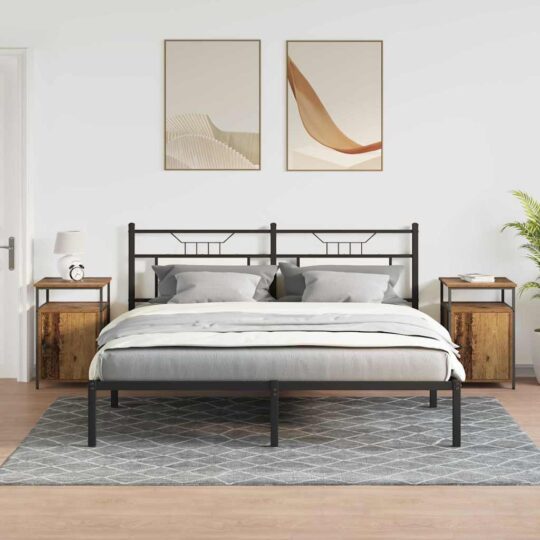 879502 4 Dulap de noapte 2 pcs Lemn vechi Lemn compozit 879502 4