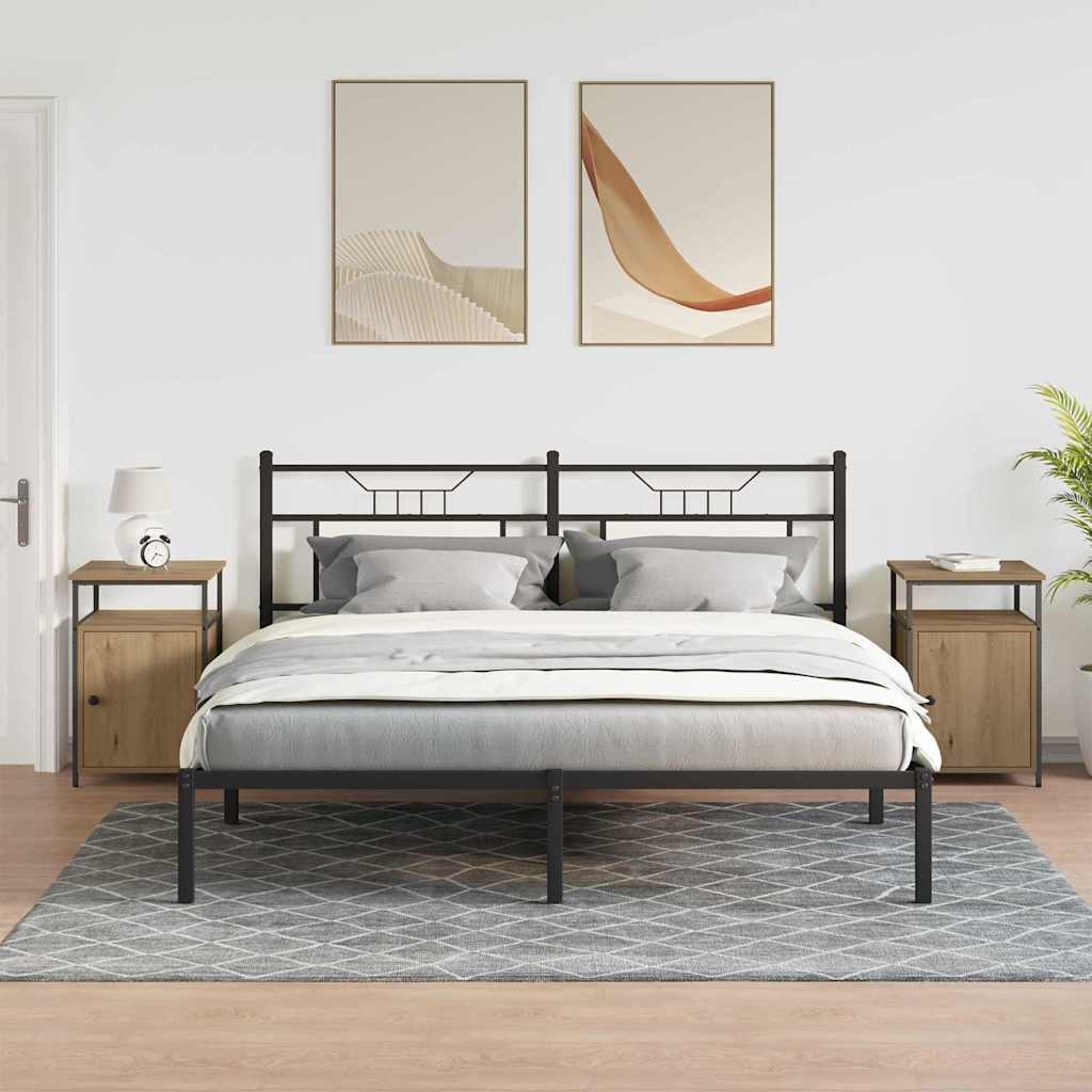 879504 4 Dulap de noapte 2 pcs stejar artizanal Lemn compozit Dulap de noapte 2 pcs stejar artizanal Lemn compozit - imagine 4