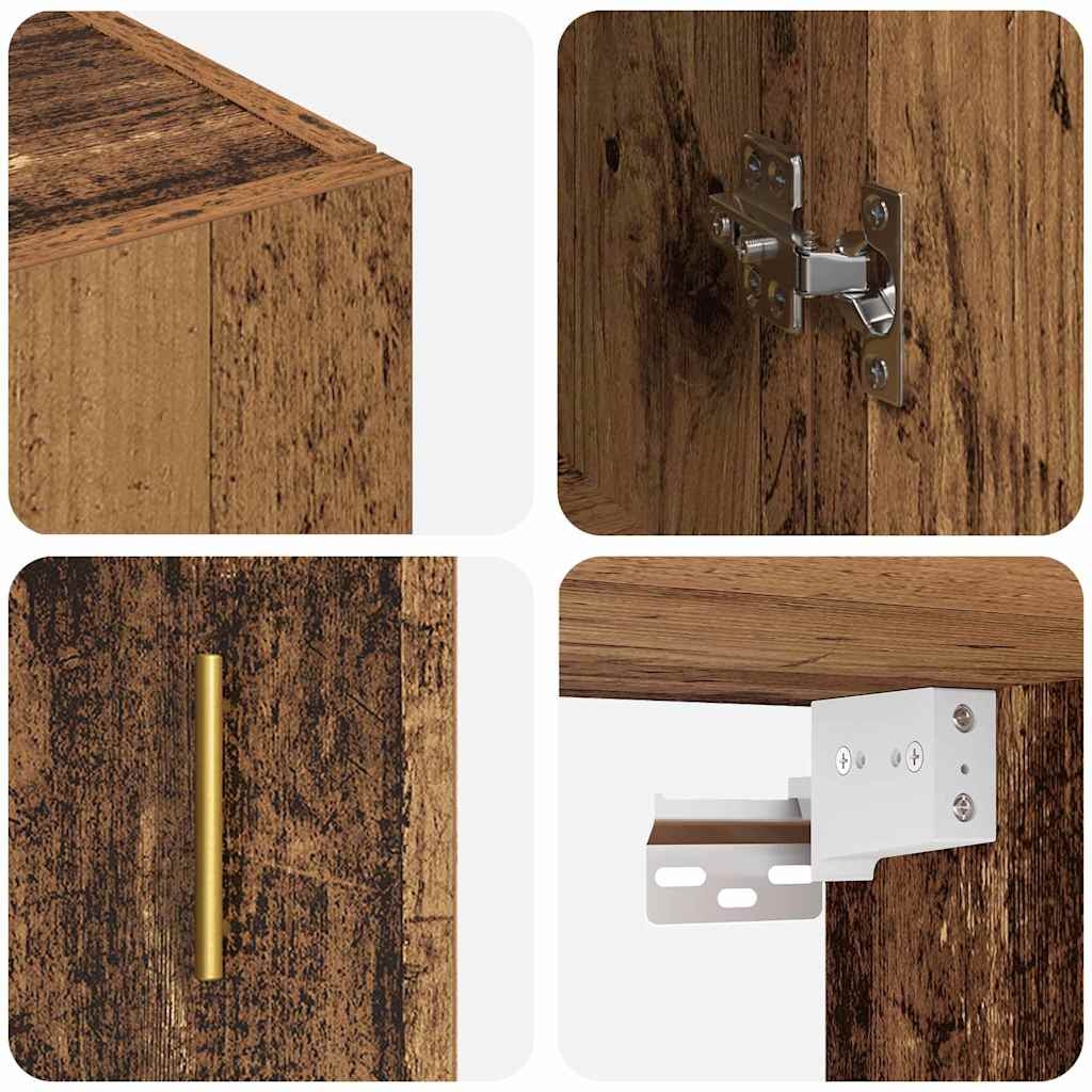 879513 9 Dulap montat pe perete Maro 69.5 x 34 x 90 cm Lemn compozit Dulap montat pe perete Maro 69.5 x 34 x 90 cm Lemn compozit - imagine 9