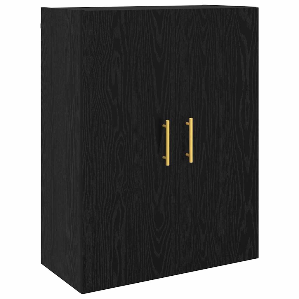 879515 2 Dulap montat pe perete Negru 69.5 x 34 x 90 cm Lemn compozit Dulap montat pe perete Negru 69.5 x 34 x 90 cm Lemn compozit - imagine 2