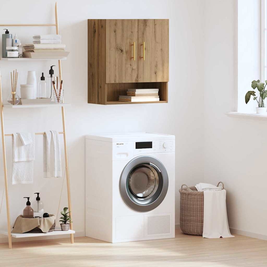 879535 1 Dulap de perete stejar artizanal 60 x 31 x 70 cm Lemn compozit Dulap de perete stejar artizanal 60 x 31 x 70 cm Lemn compozit