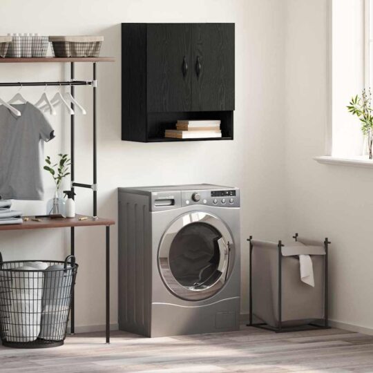 Dulap de perete Stejar negru 60 x 31 x 70 cm Lemn compozit