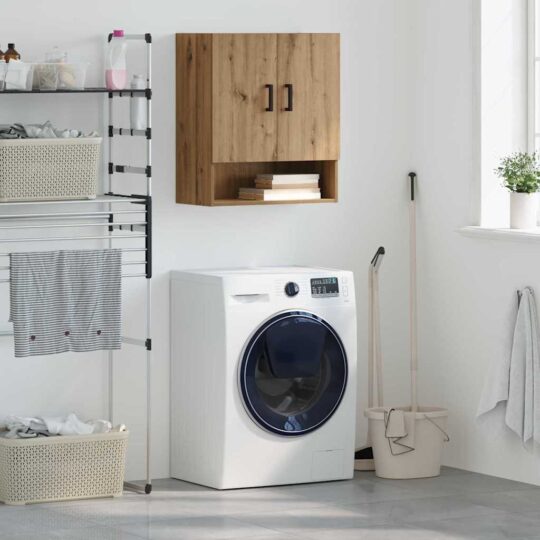 Dulap de perete stejar artizanal 60 x 31 x 70 cm Lemn compozit