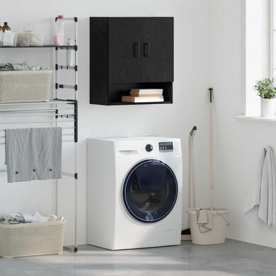 Dulap de perete Stejar negru 60 x 31 x 70 cm Lemn compozit