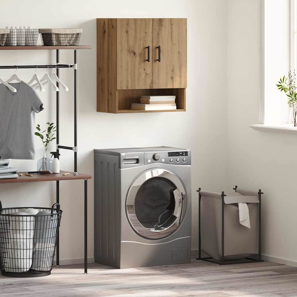 879544 1 Dulap de perete stejar artizanal 60 x 31 x 70 cm Lemn compozit Dulap de perete stejar artizanal 60 x 31 x 70 cm Lemn compozit