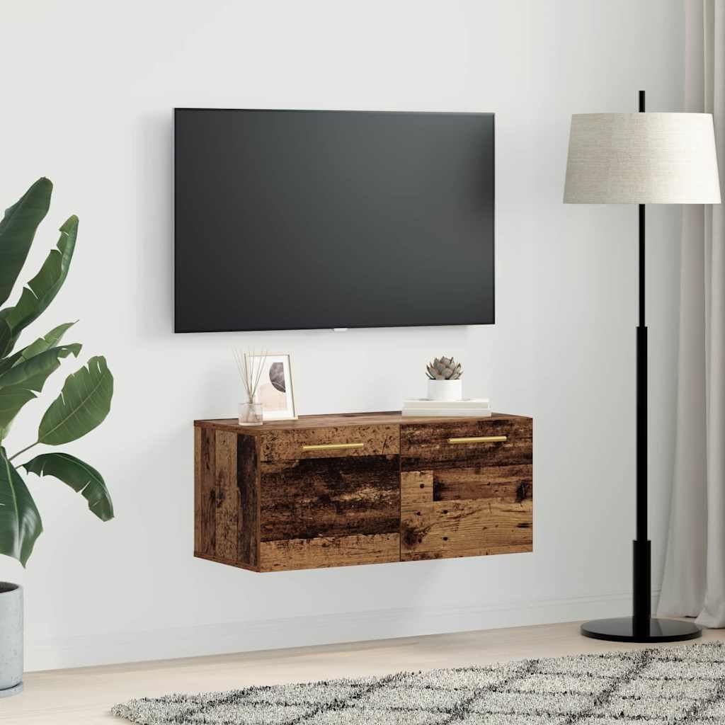 879555 4 Dulap de perete Lemn vechi 80 x 36.5 x 35 cm Lemn compozit Dulap de perete Lemn vechi 80 x 36.5 x 35 cm Lemn compozit - imagine 4